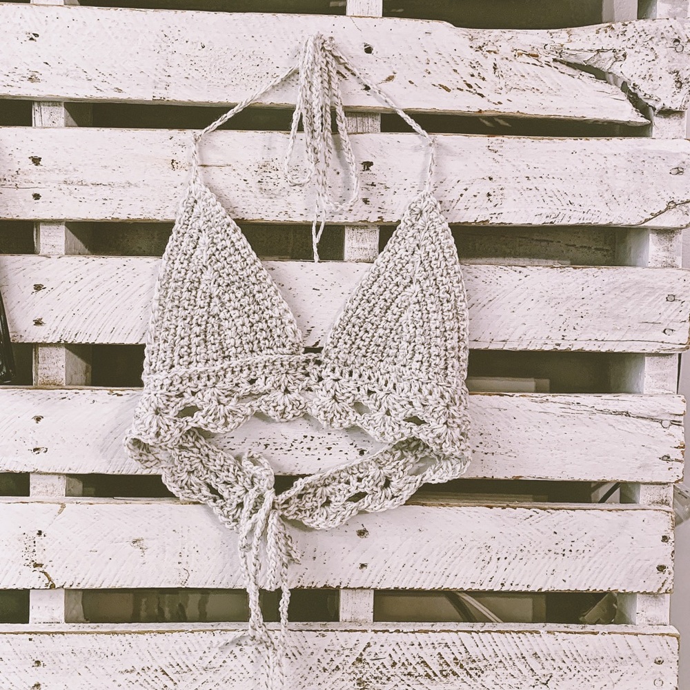 Crochet bikini tops